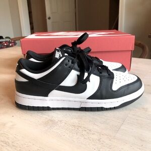Women’s Nike black and white low dunks